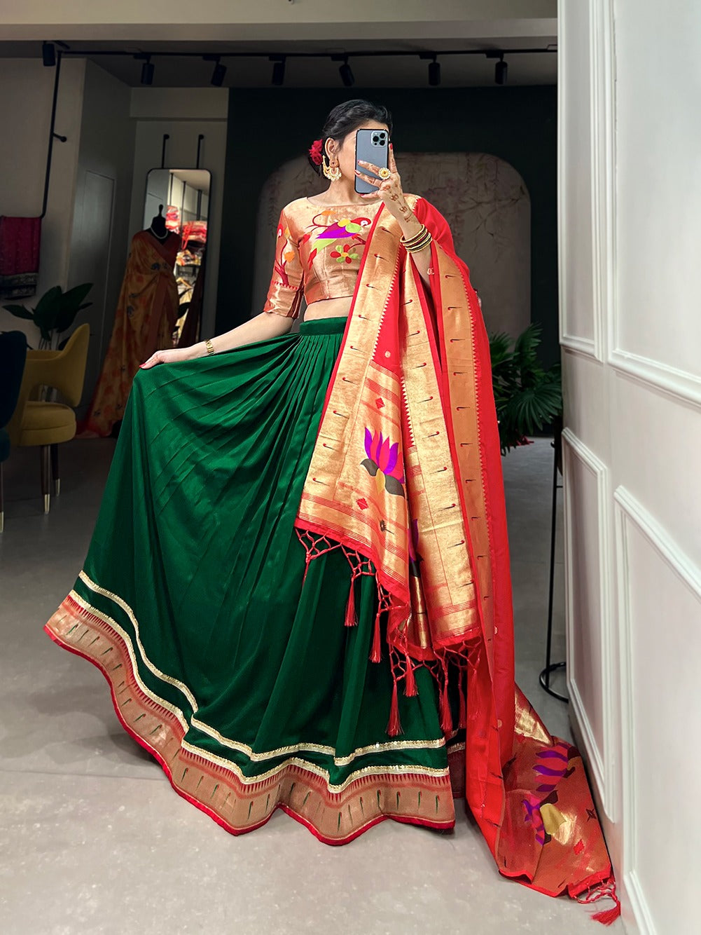 Beautiful Designer Paithani Silk Lehenga Choli