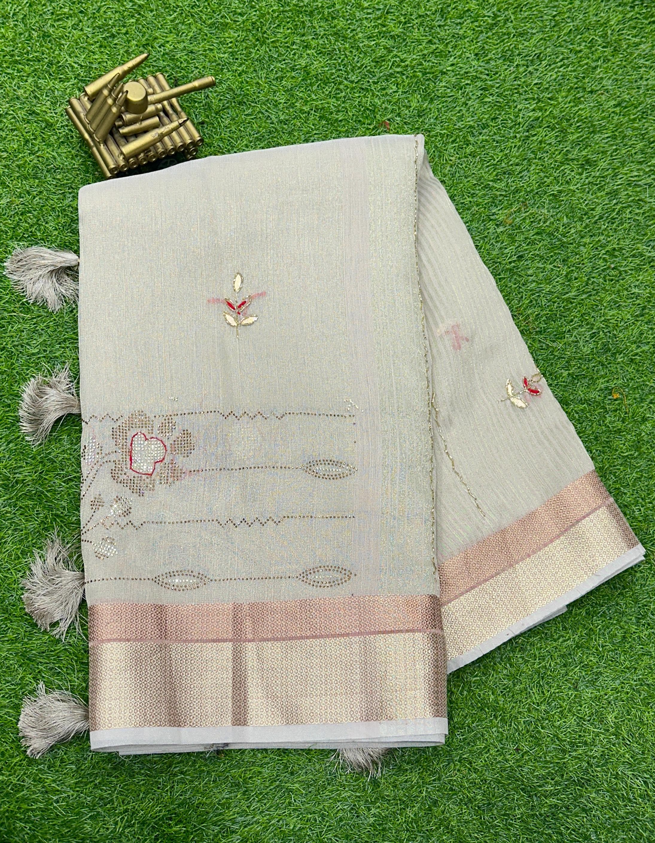 Beautiful Designer Soft Organza Silk Saree