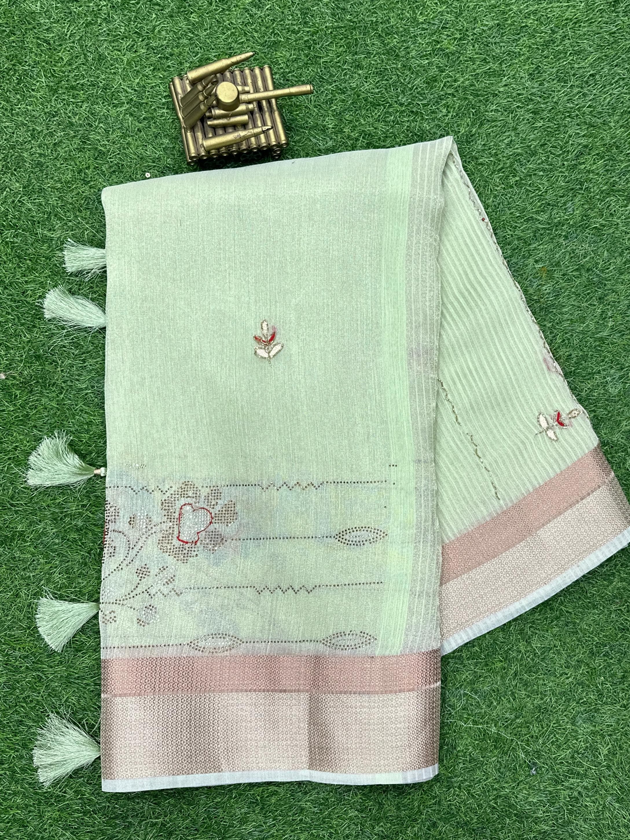 Beautiful Designer Soft Organza Silk Saree