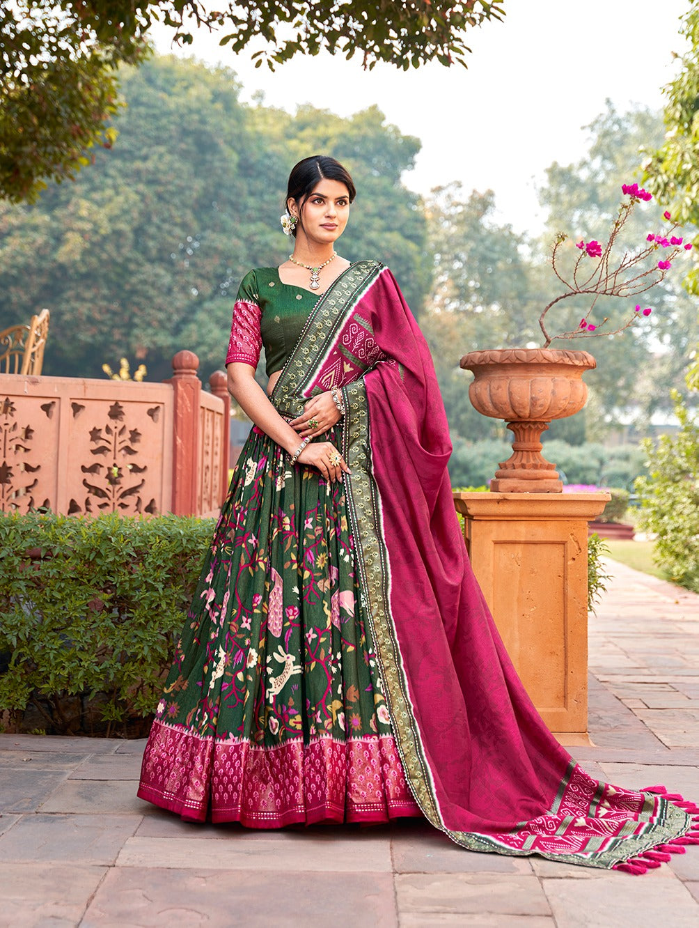 Beautiful Designer Tushar Silk Digital Print Lehenga Choli