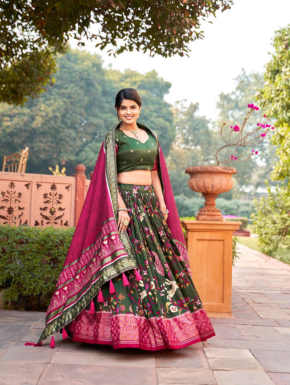 Beautiful Designer Tushar Silk Digital Print Lehenga Choli