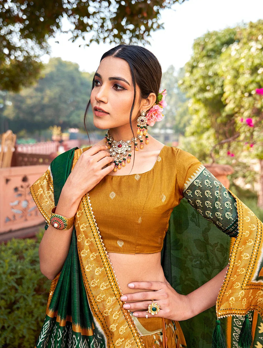 Beautiful Designer Tushar Silk Digital Print Lehenga Choli