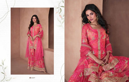 Sayuri Designer Lotus Nx Real Georgette Suit D.No.5297