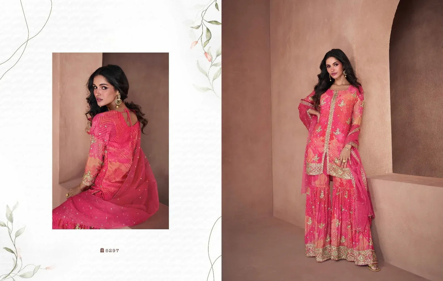 Sayuri Designer Lotus Nx Real Georgette Suit D.No.5297