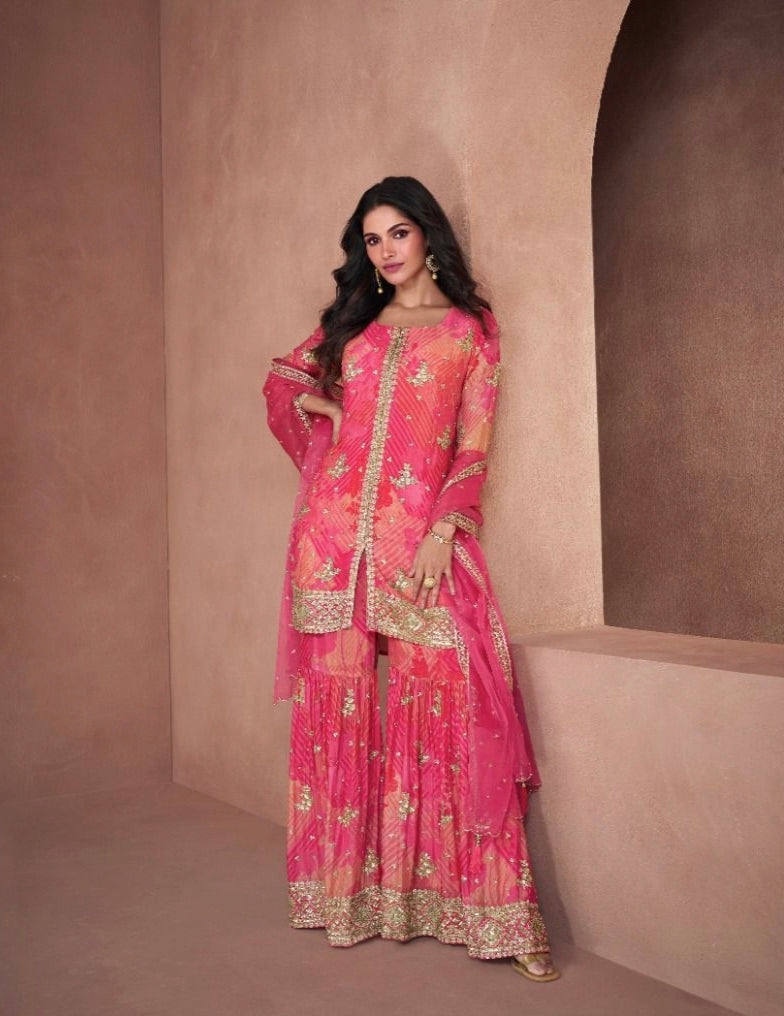 Sayuri Designer Lotus Nx Real Georgette Suit D.No.5297