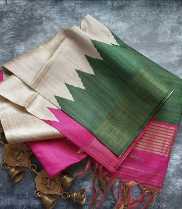 Beautiful Designer Summer Special Soft Tussar Silk Saree