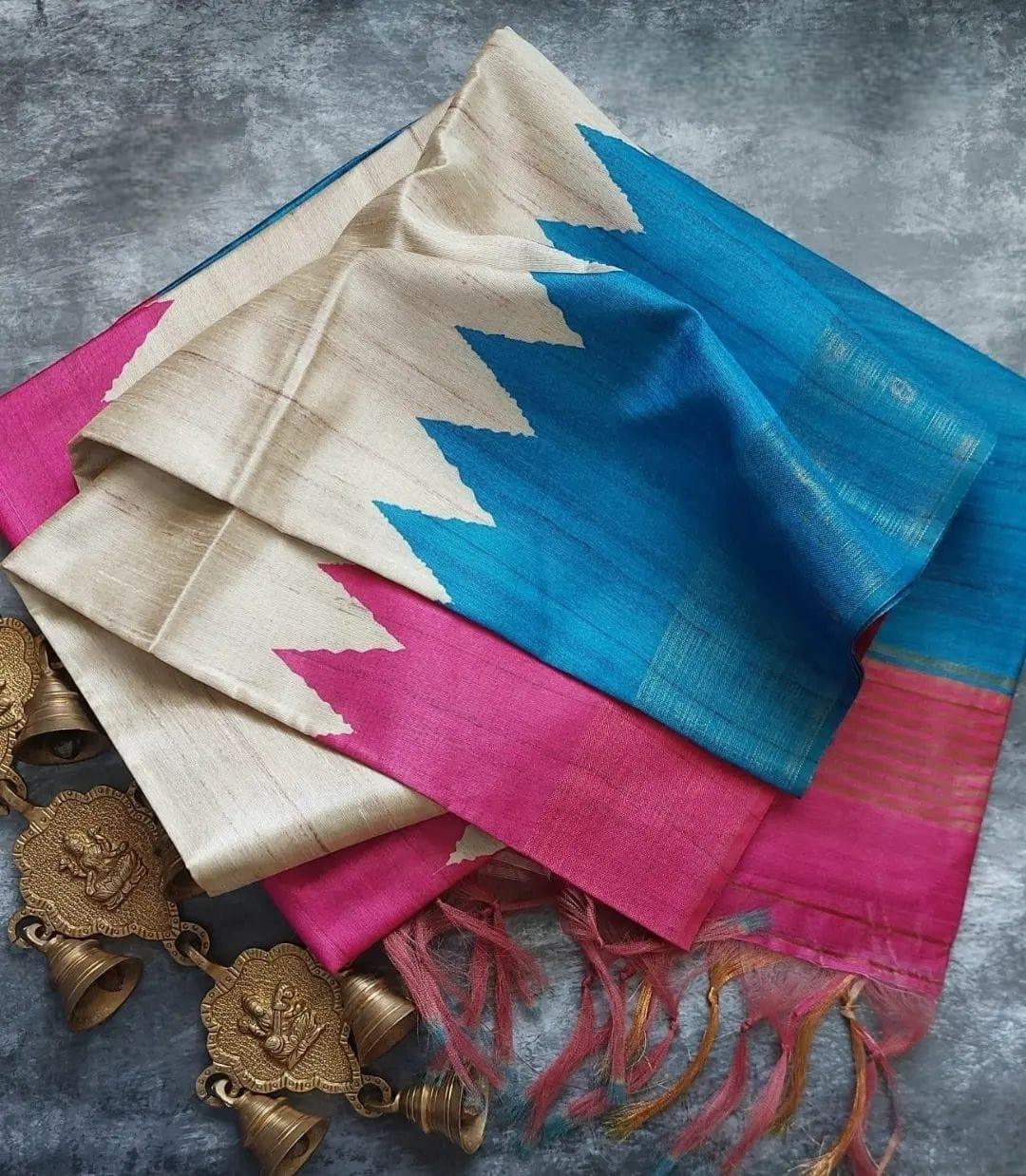 Beautiful Designer Summer Special Soft Tussar Silk Saree