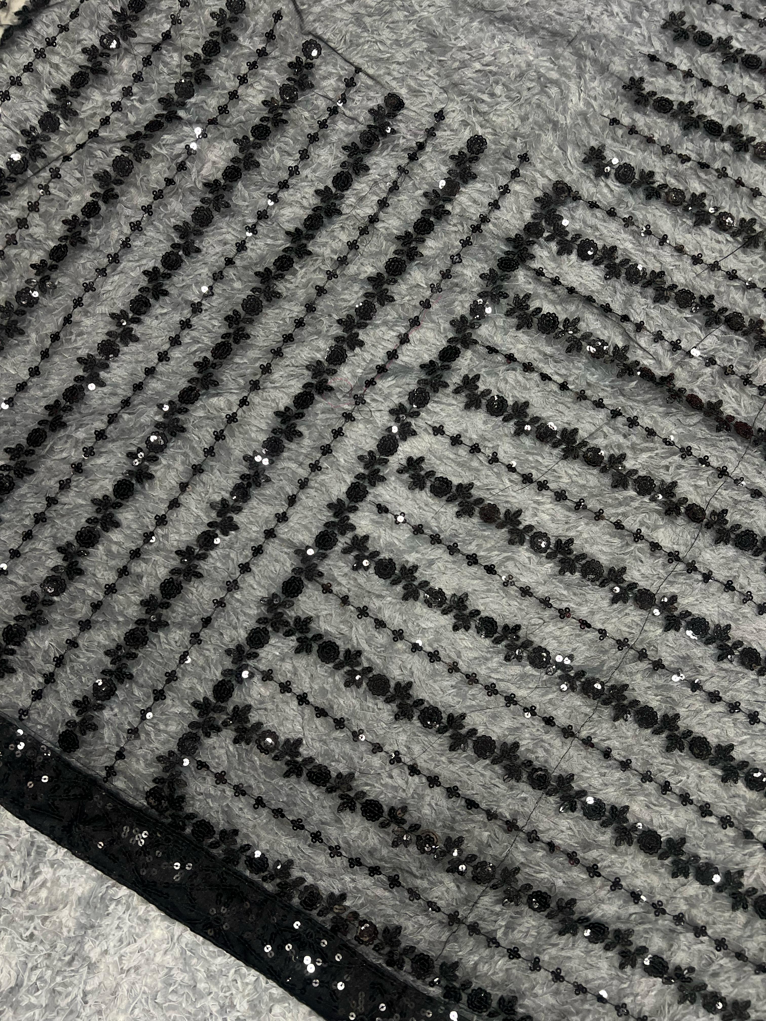 Beautiful Designer Georgette Sequanc Saree Design 5316