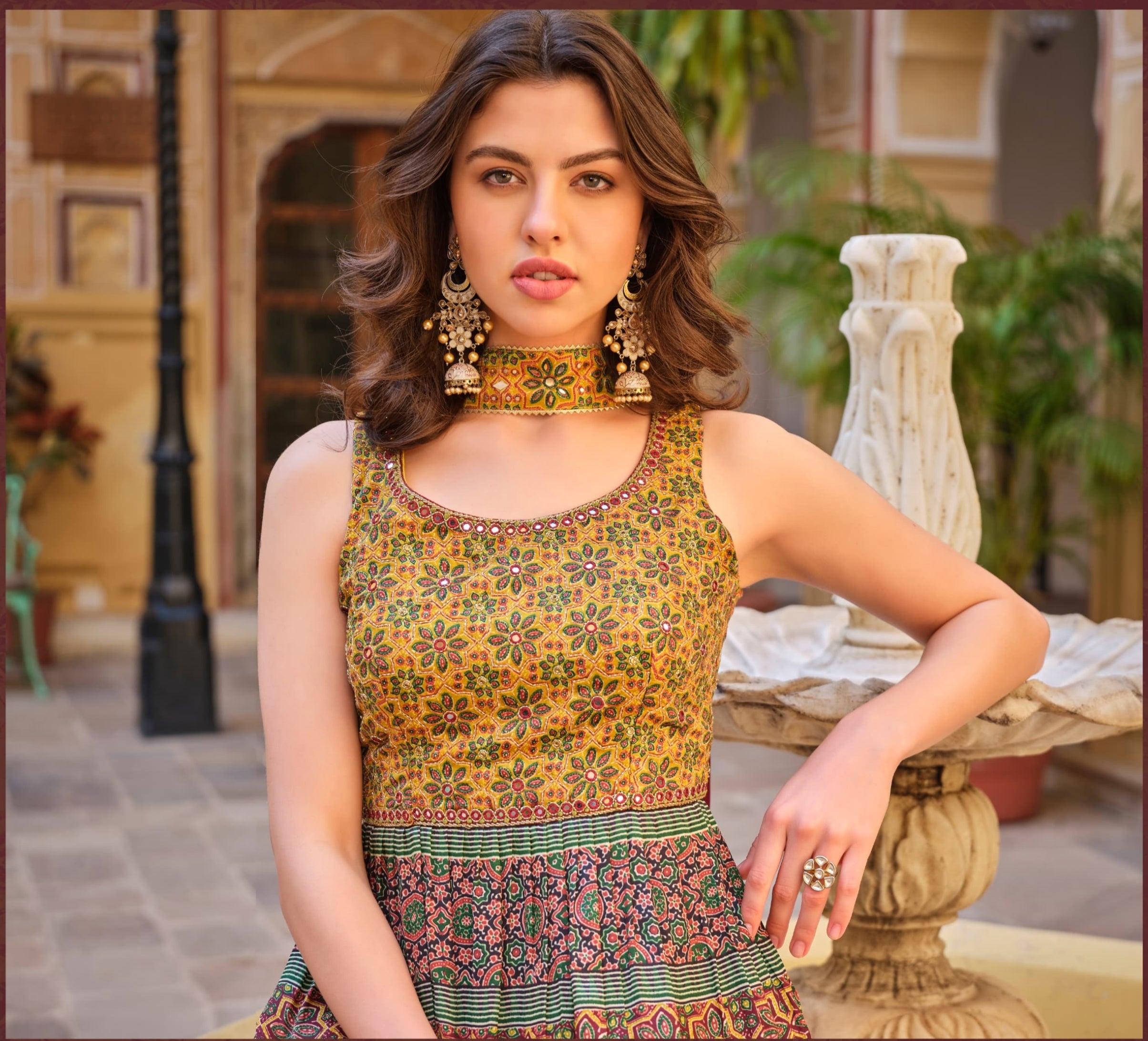 Beautiful Designer Pure Gajji Lagdi Patta Sharara Suit