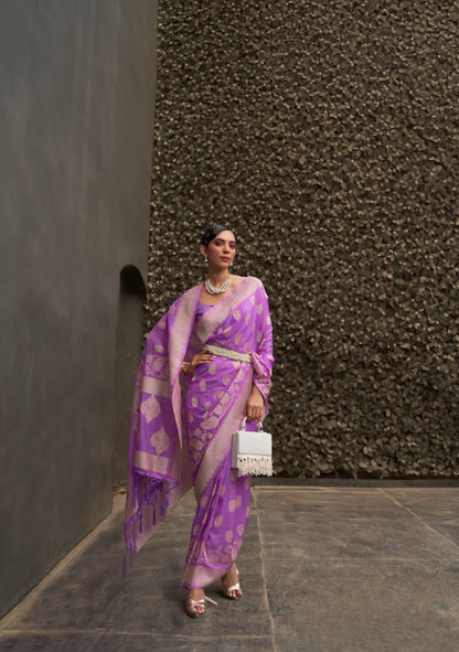 Beautiful Designer Soft Kosmos Silk Saree