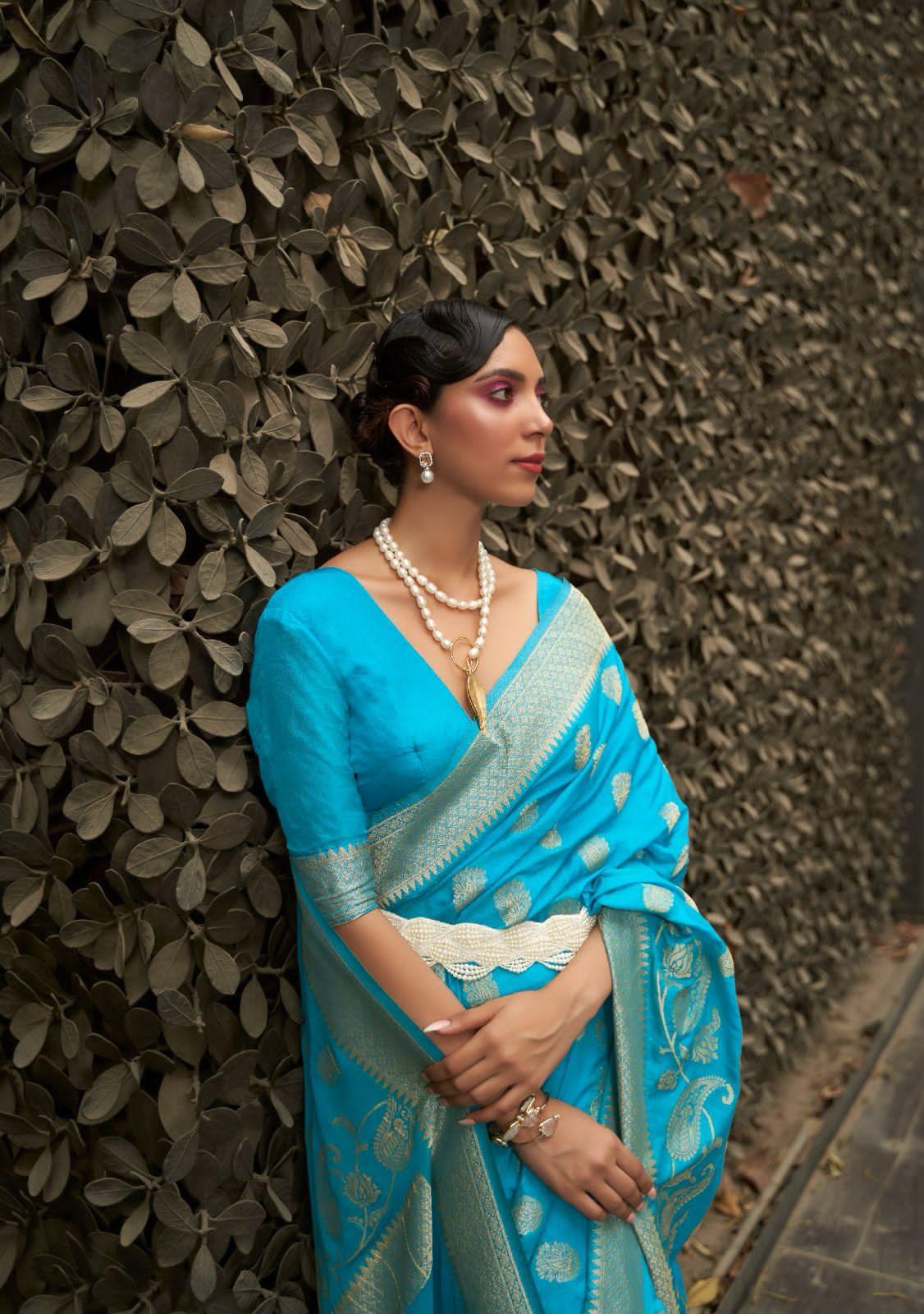 Beautiful Designer Soft Kosmos Silk Saree