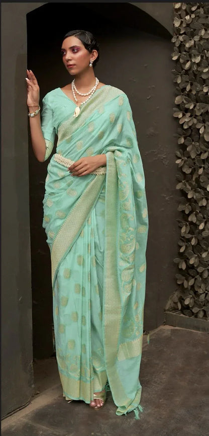 Beautiful Designer Soft Kosmos Silk Saree