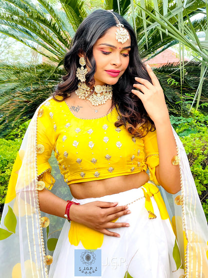 Beautiful Designer Rajasthani Pure Organza Upada silk Lehenga