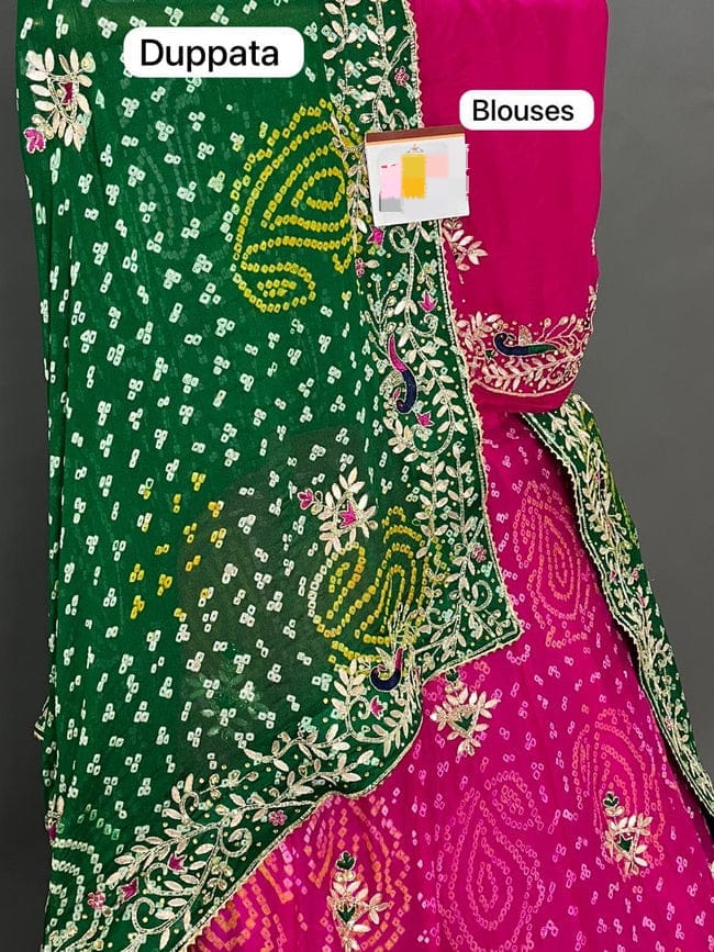 Beautiful Rajasthani Pure Jaipuri Ojariya Lehenga Choli