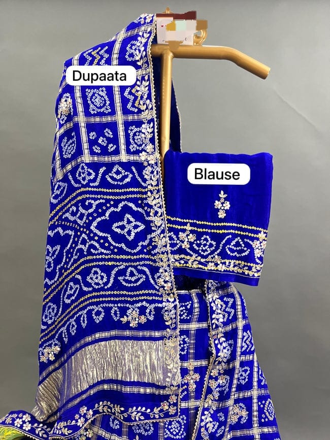 Beautiful Rajasthani Pure Gajji Silk Lehenga Choli