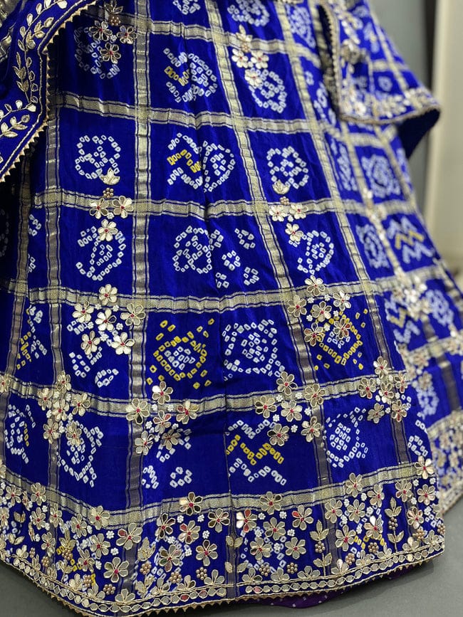 Beautiful Rajasthani Pure Gajji Silk Lehenga Choli