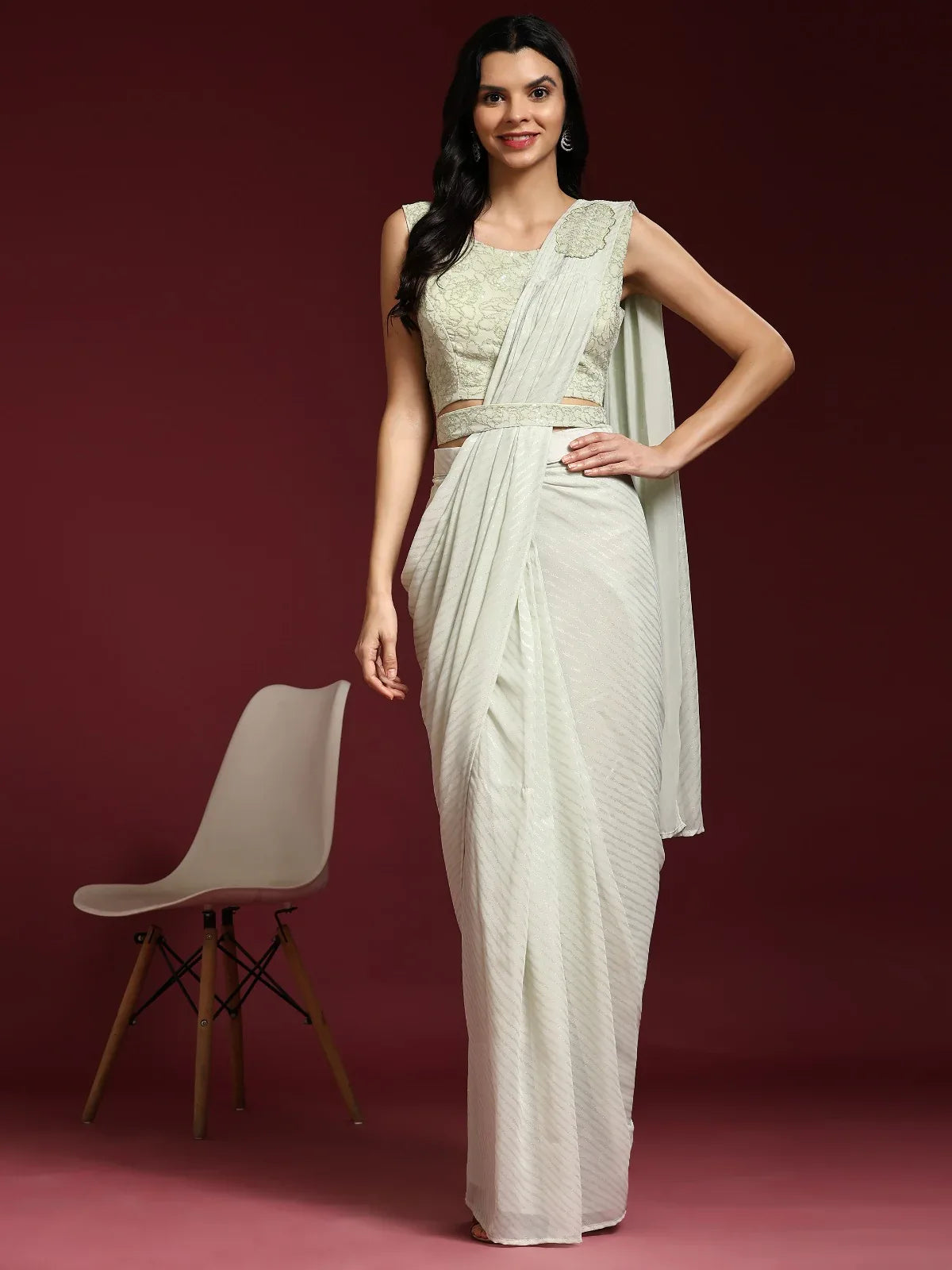 Beautiful Designer Party Wear Ready to Wear Saree