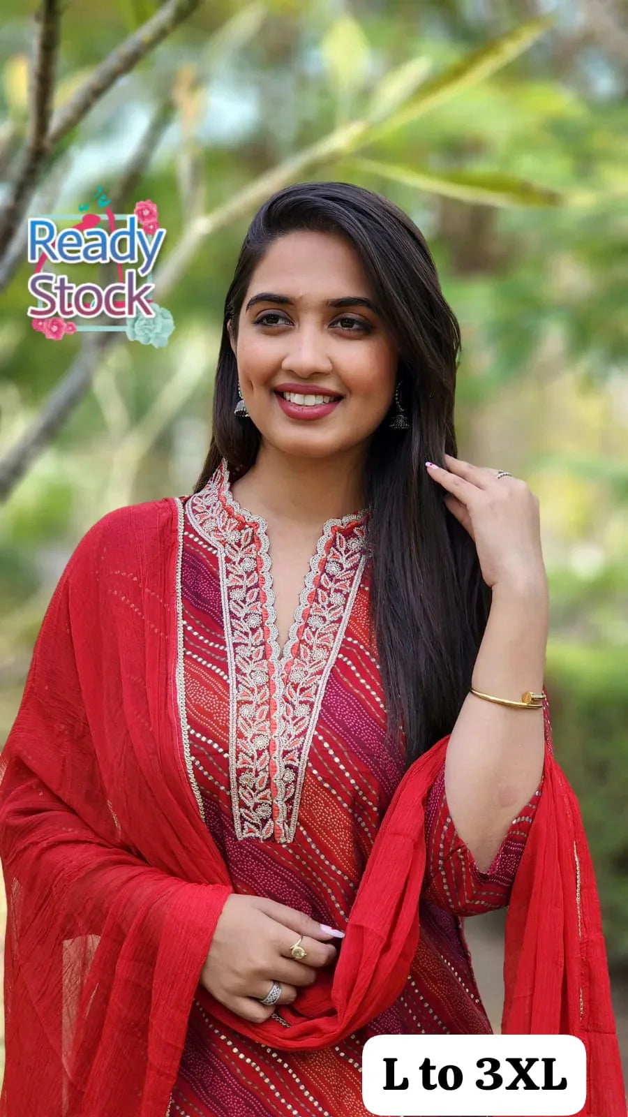 Beautiful Designer Pure Mudal Print Kurti with Pent &amp; Dupptta Set