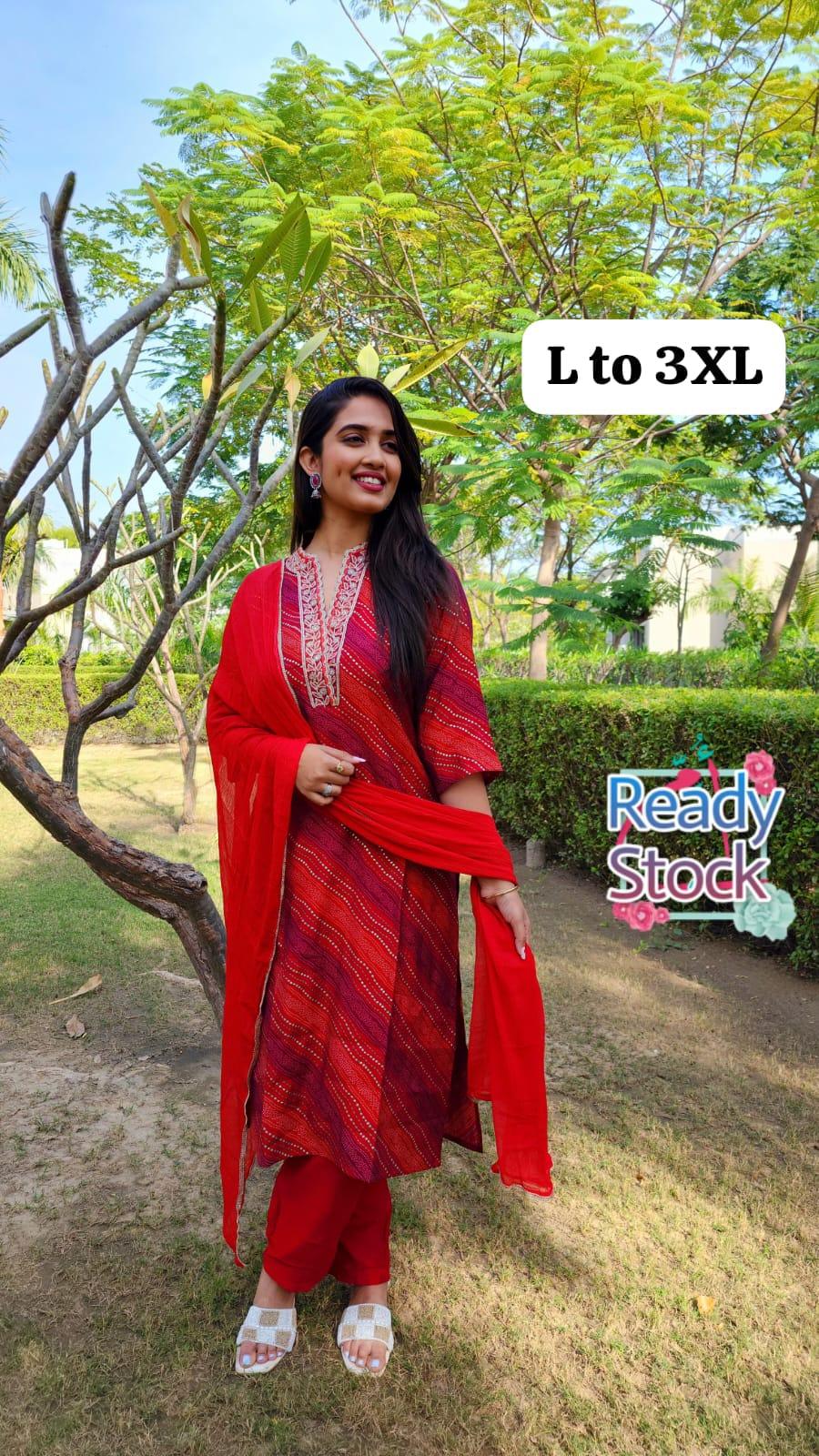 Beautiful Designer Pure Mudal Print Kurti with Pent &amp; Dupptta Set