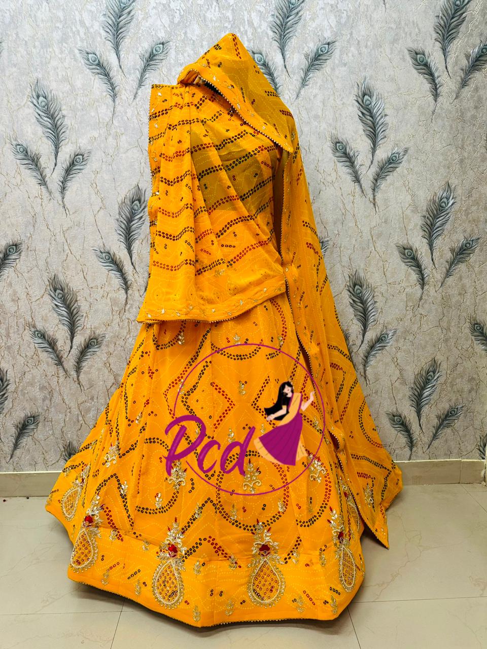 Beautiful Designer Rajasthani Pure Georgette Lahenga Choli