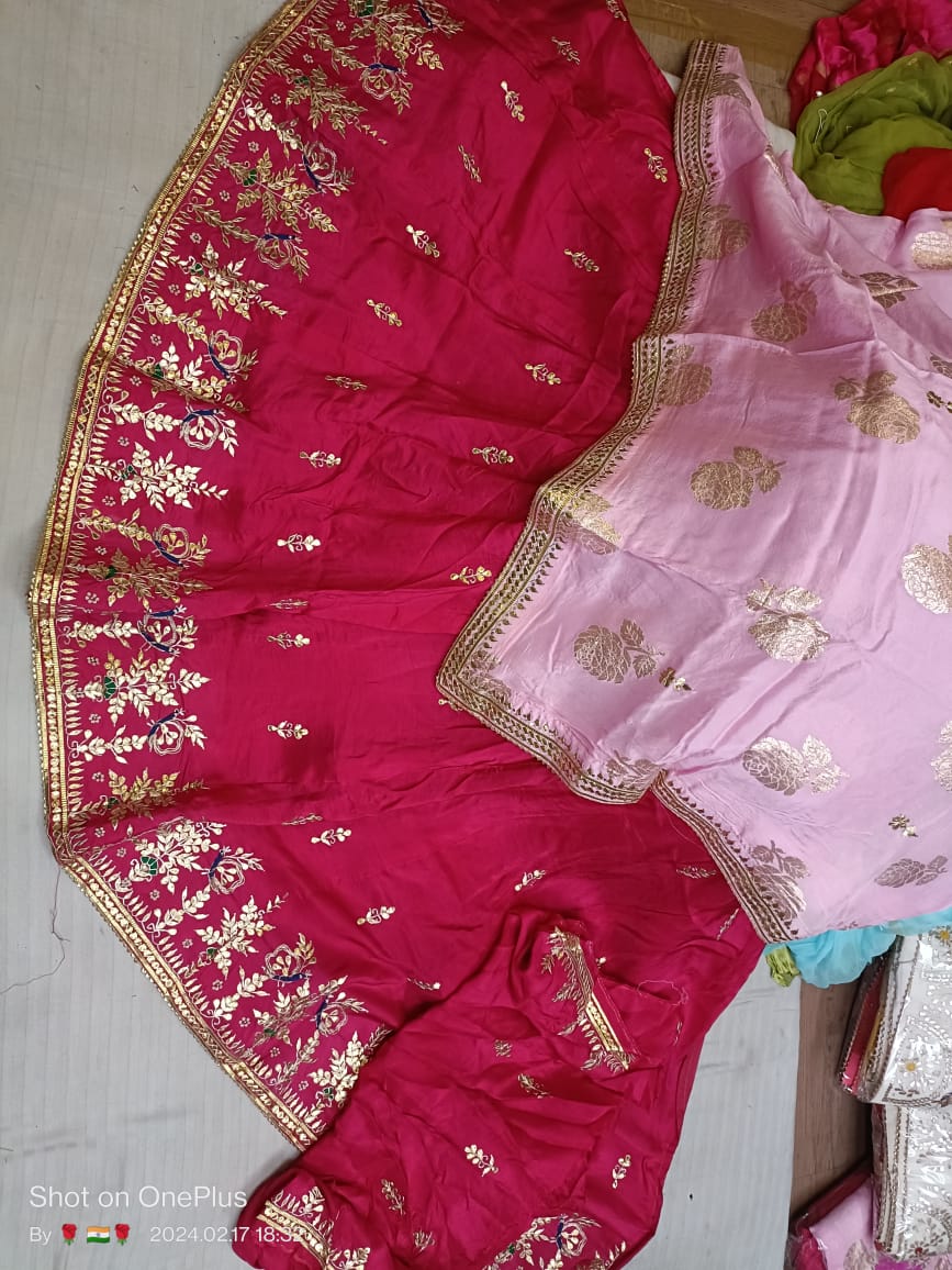 Beautiful Designer Rajasthani Pure Upara Silk Lahenga Choli