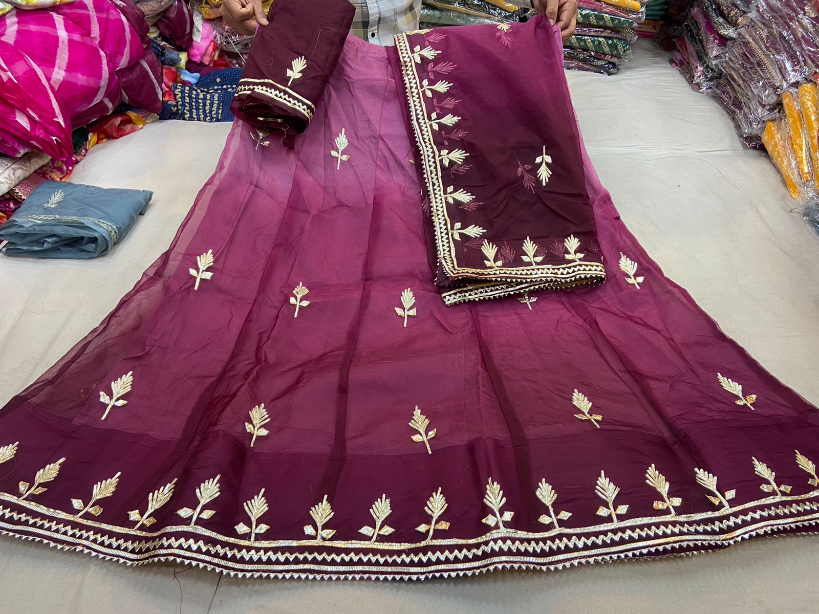 Beautiful Designer Rajasthani Pure Organza Lahenga Choli