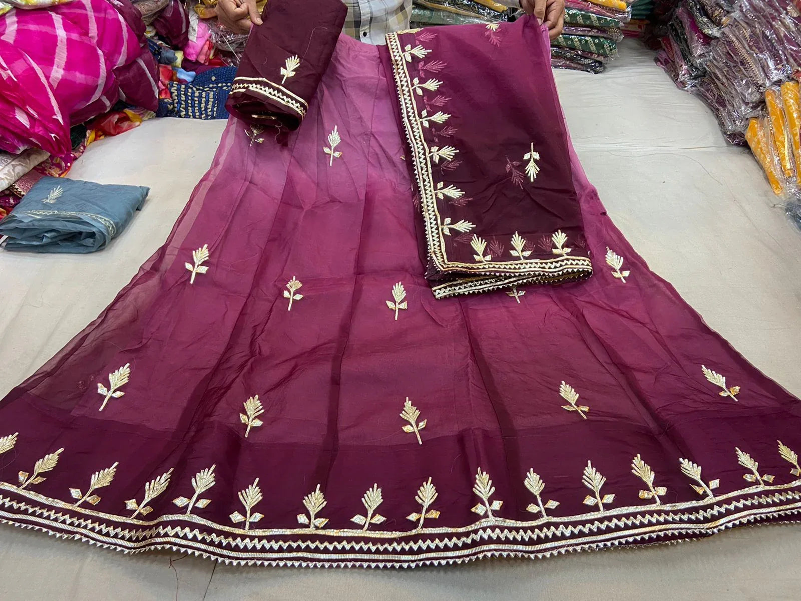 Beautiful Designer Rajasthani Pure Organza Lahenga Choli
