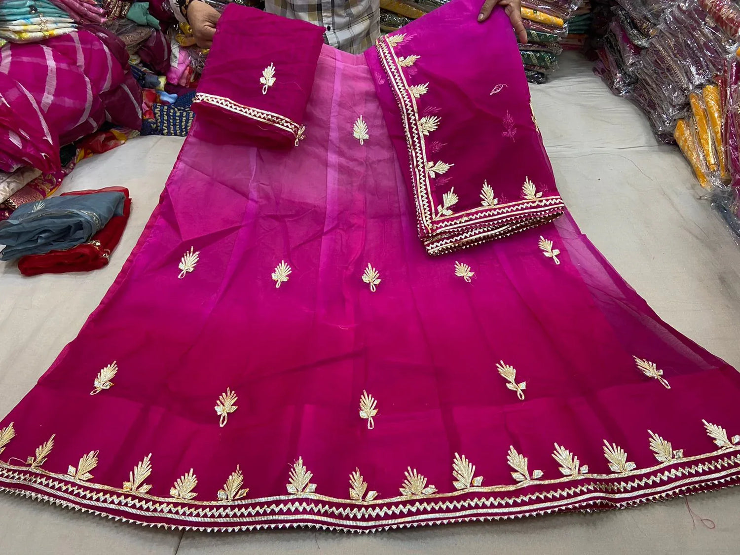 Beautiful Designer Rajasthani Pure Organza Lahenga Choli