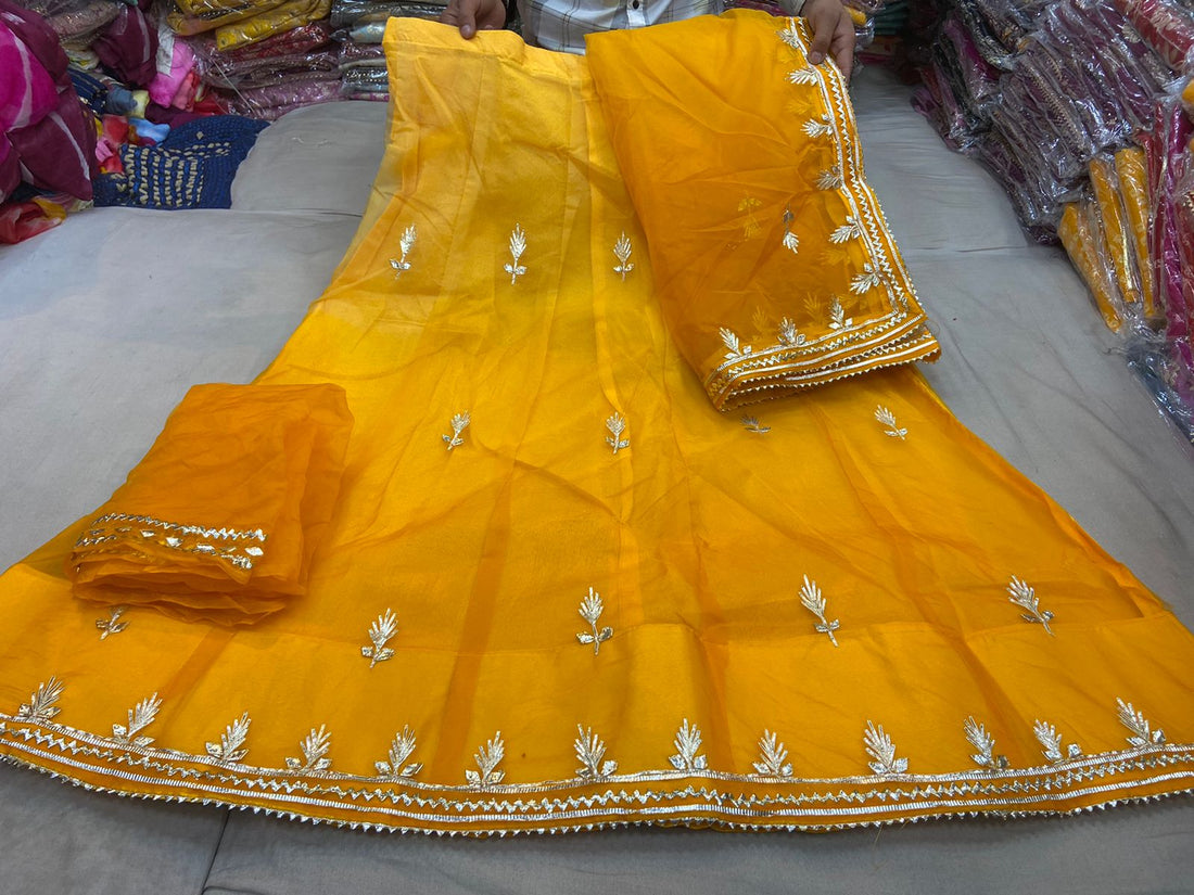 Beautiful Designer Rajasthani Pure Organza Lahenga Choli