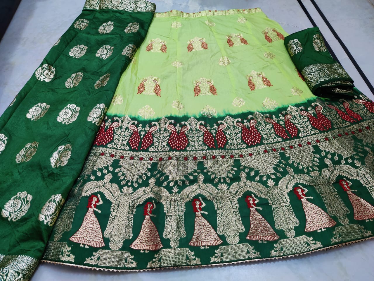 Beautiful Designer Rajasthani Pure Banarasi Dolo silk Lehenga Choli