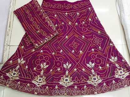 Beautiful Designer Rajasthani Pure Georgette Bandhej silk Lehenga Choli