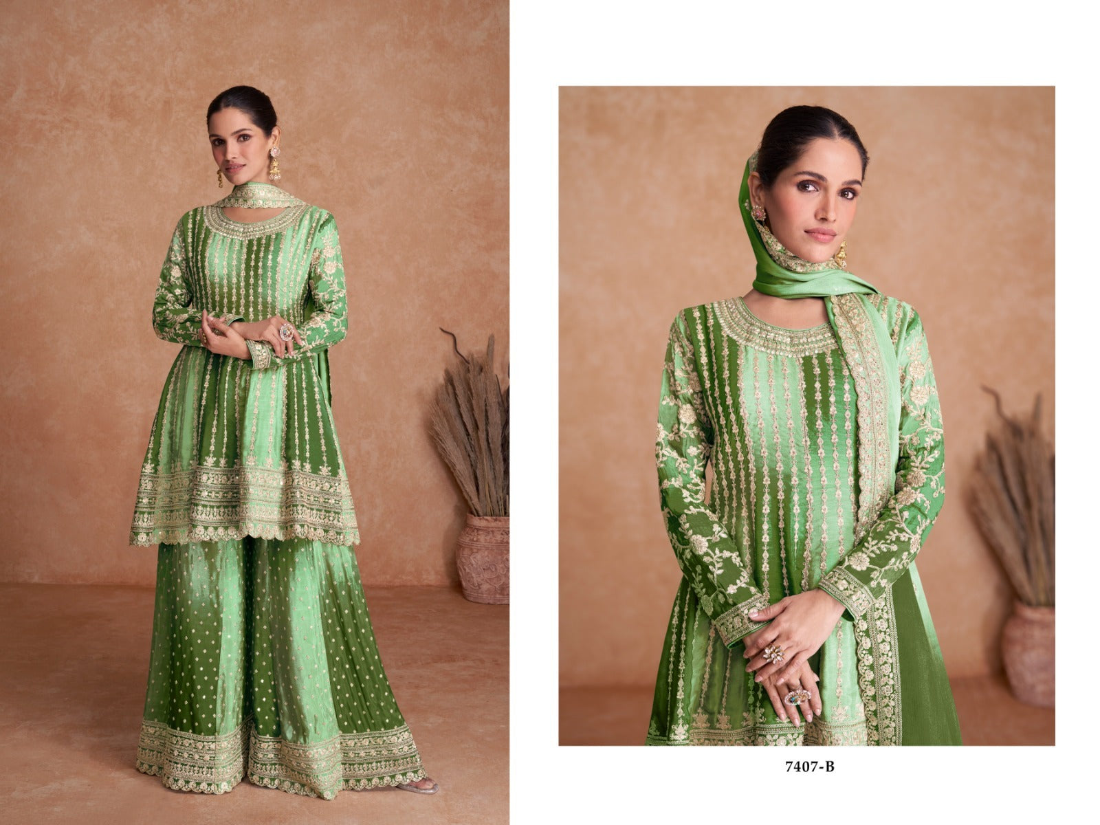 Boutique Designer 2D Chinon Party Wear Salwar Suite