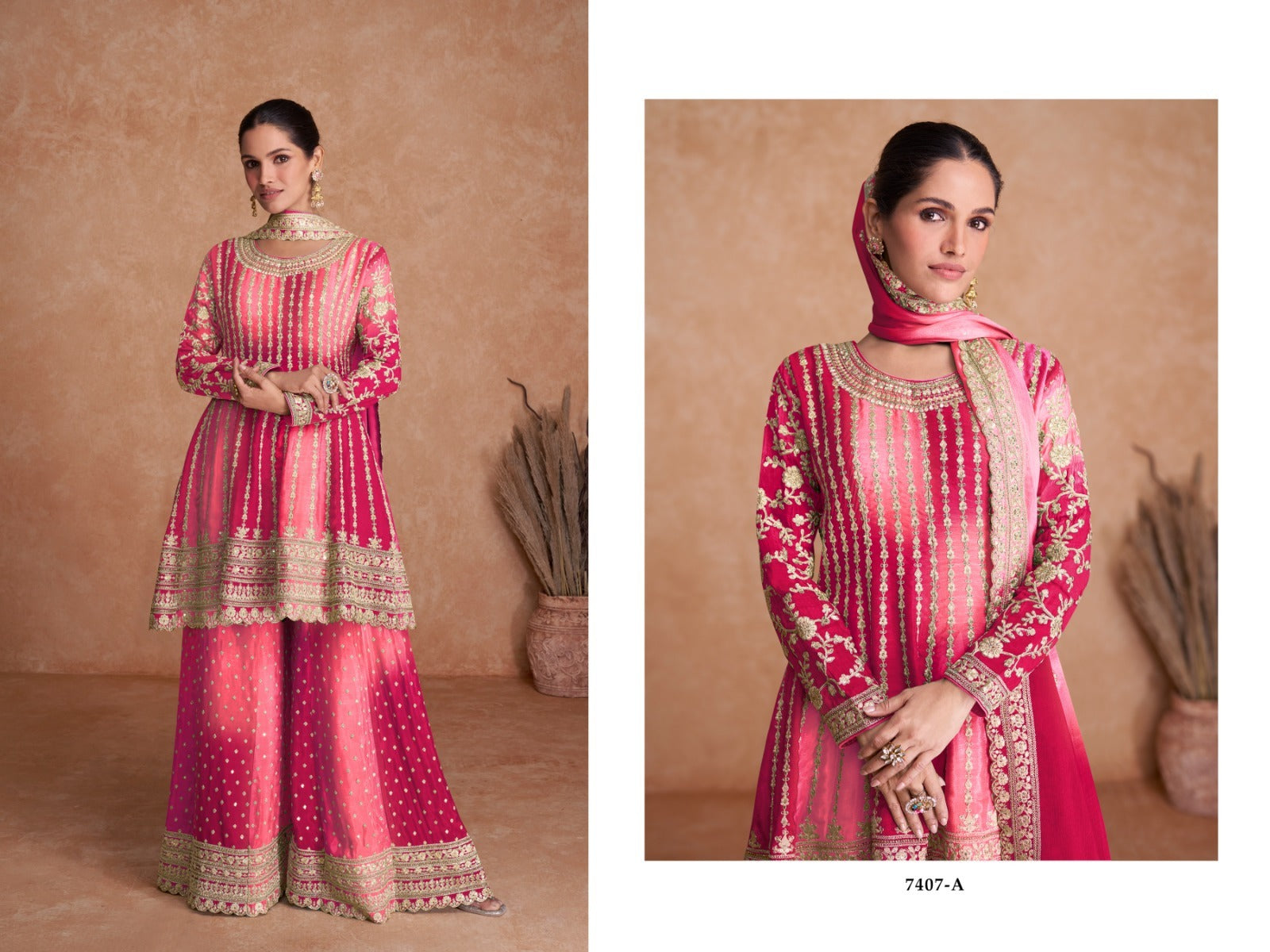 Boutique Designer 2D Chinon Party Wear Salwar Suite