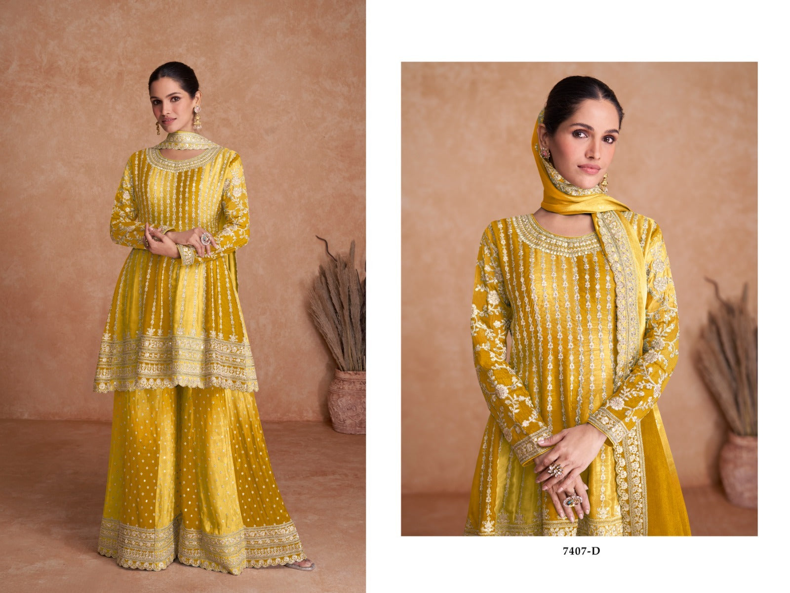 Boutique Designer 2D Chinon Party Wear Salwar Suite