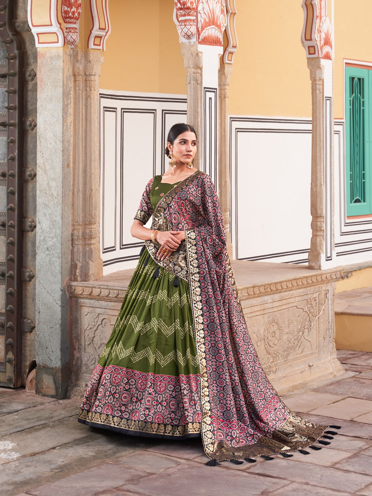 Beautiful Designer Tussar Silk Lehenga Choli