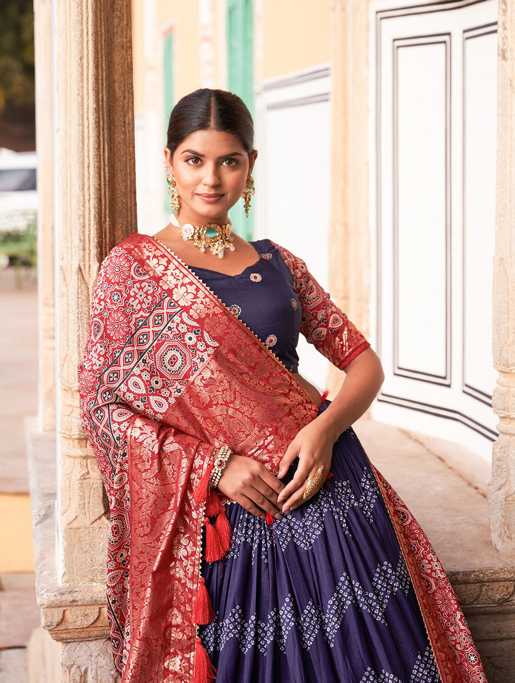 Beautiful Designer Tussar Silk Lehenga Choli