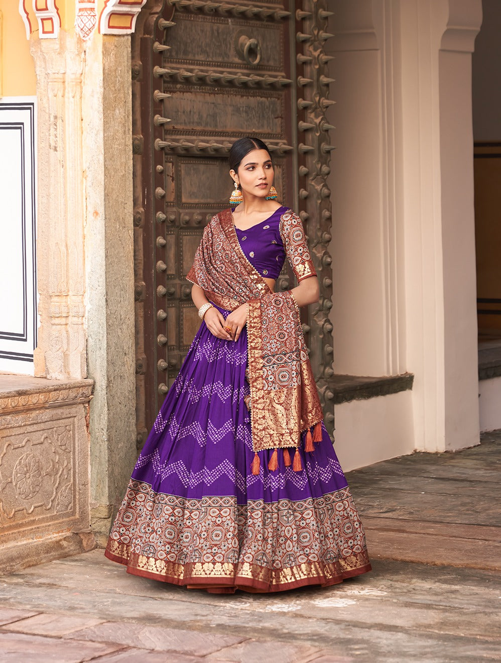 Beautiful Designer Tussar Silk Lehenga Choli
