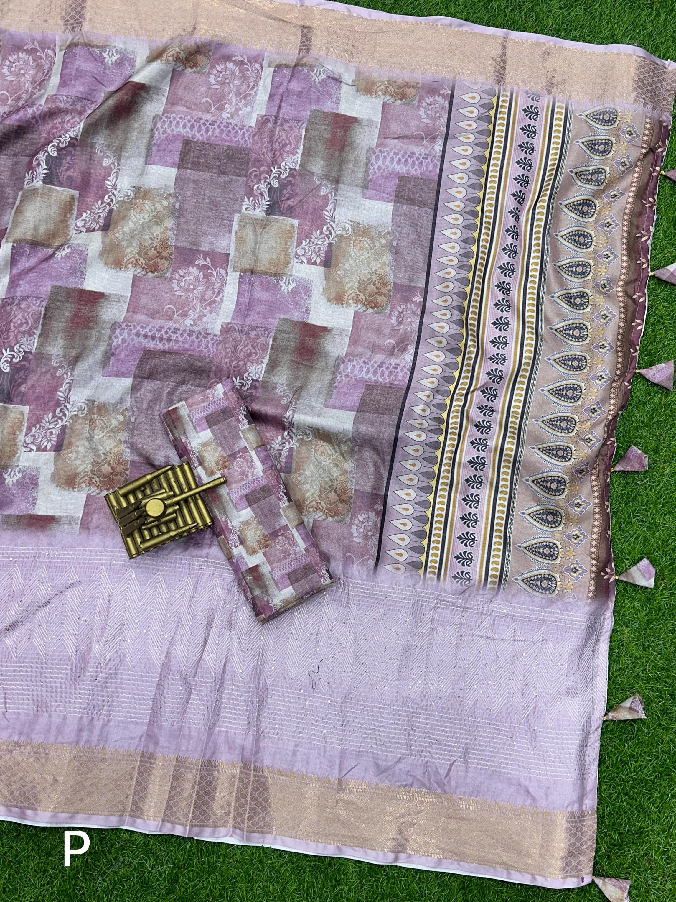 Beautiful Designer Pure Muslin Cotton Digital Print Saree