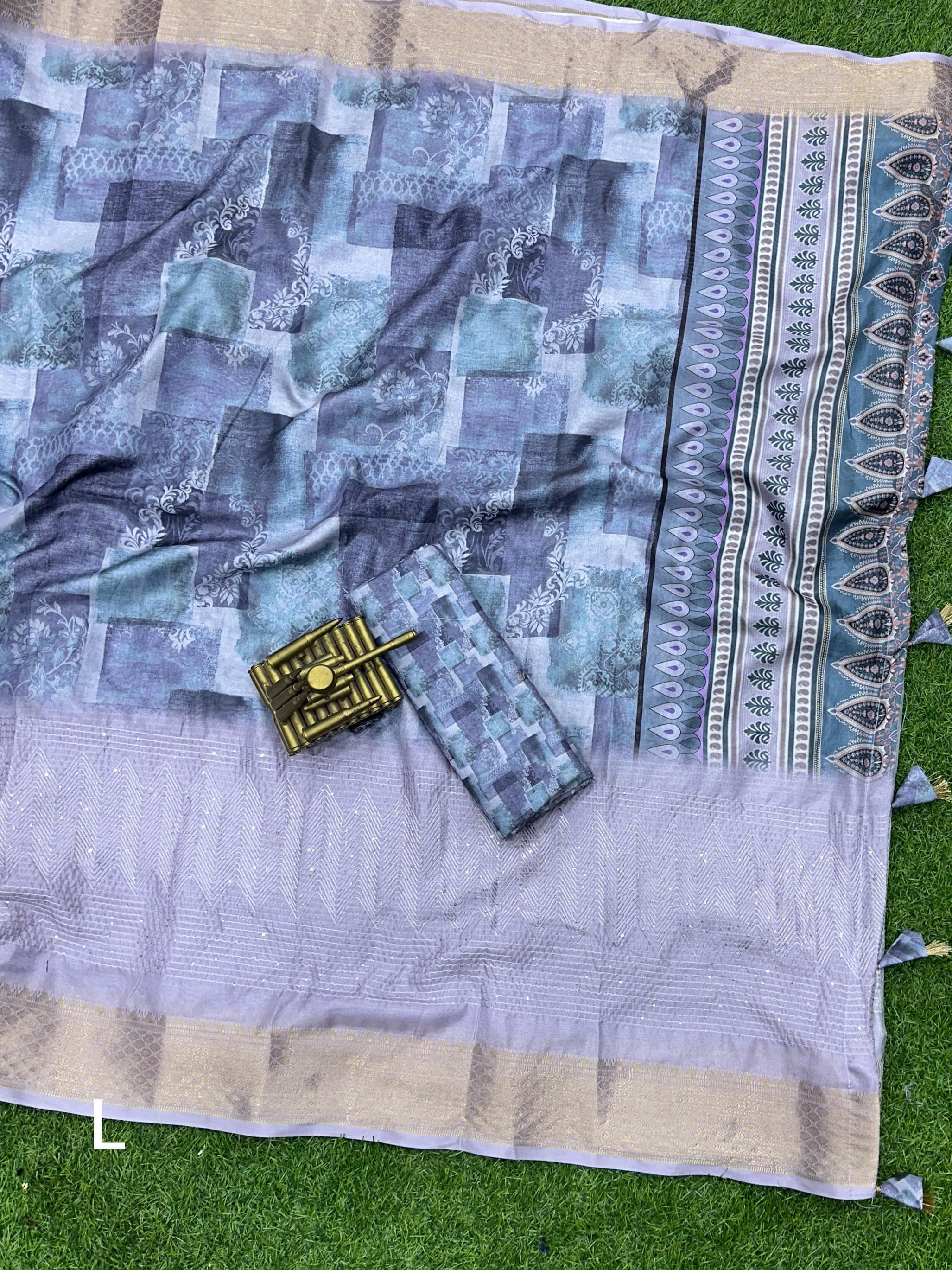 Beautiful Designer Pure Muslin Cotton Digital Print Saree