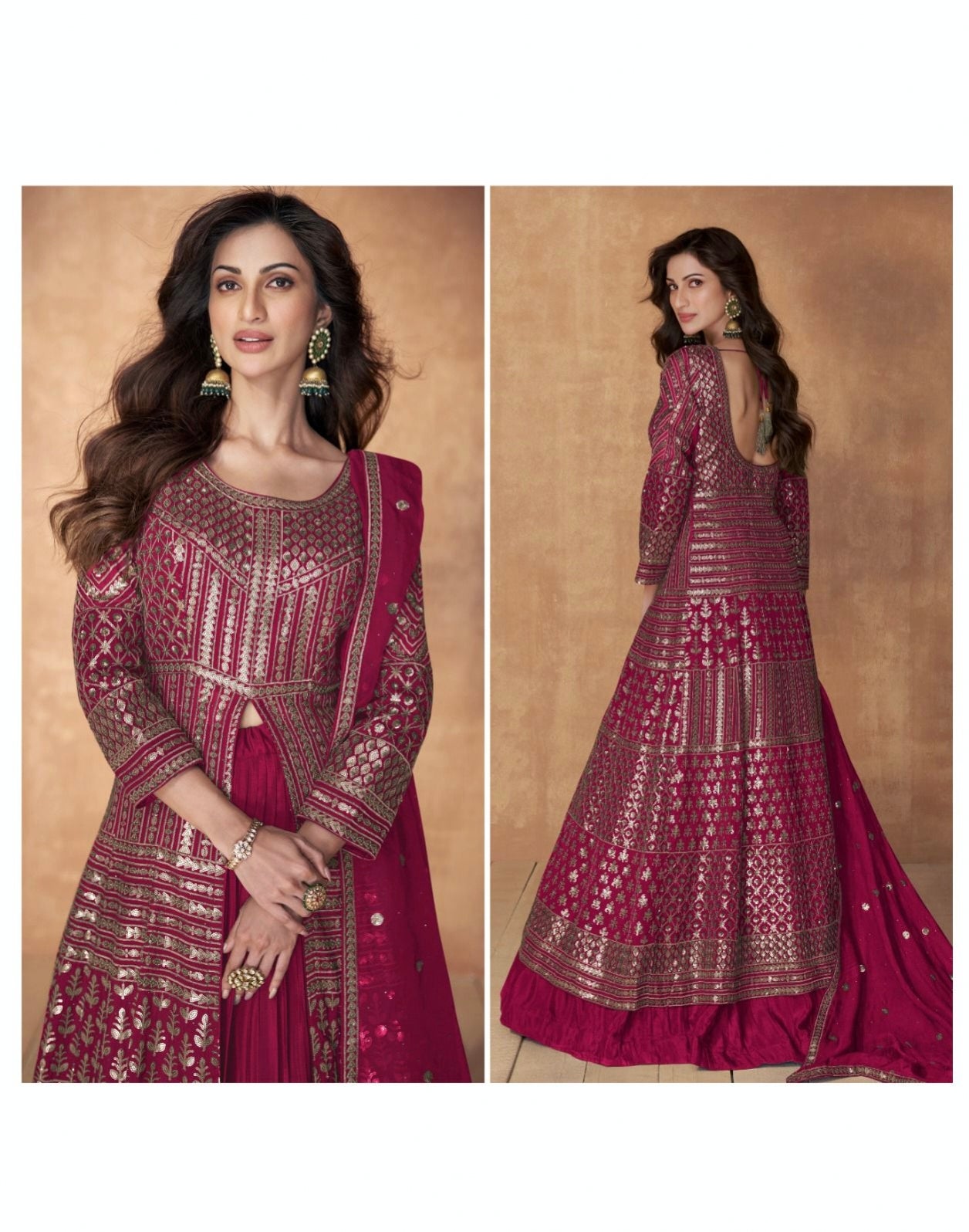 Aashirwad Sequence Readymade Salwar Suit D.No.9888