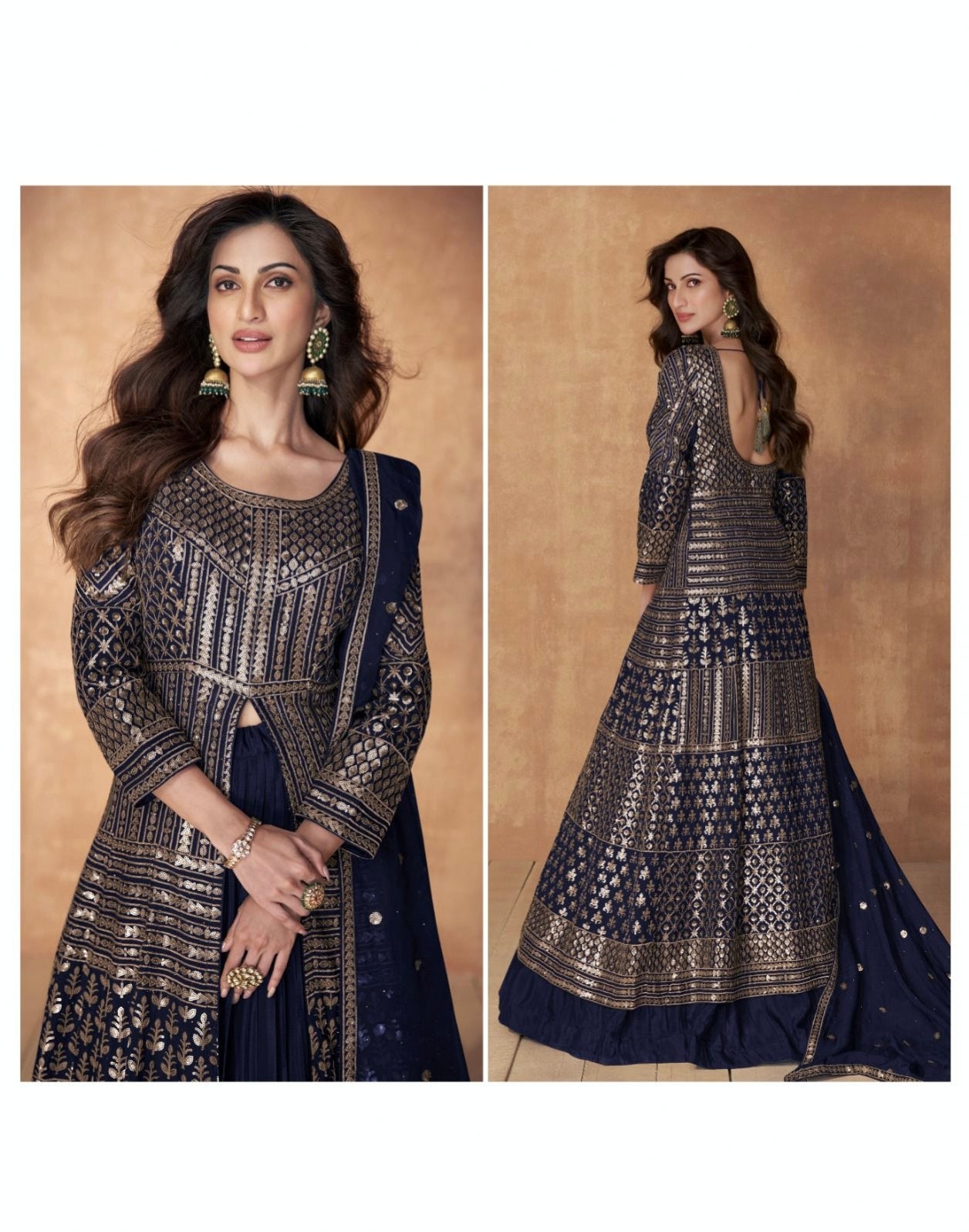 Aashirwad Sequence Readymade Salwar Suit D.No.9887