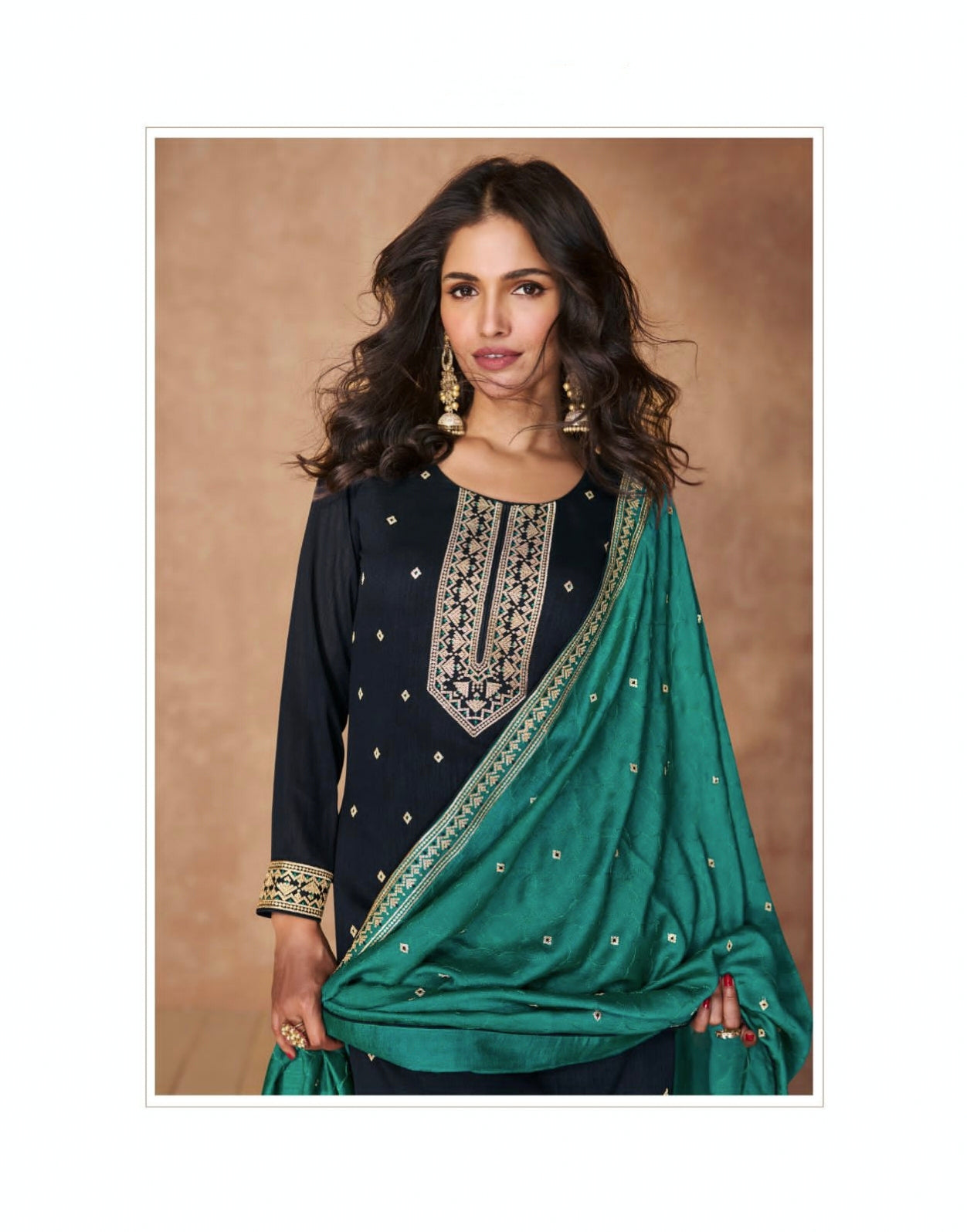 Aashirwad Gulkand Ameena Premium Silk Ready Made Suit D.No.9868