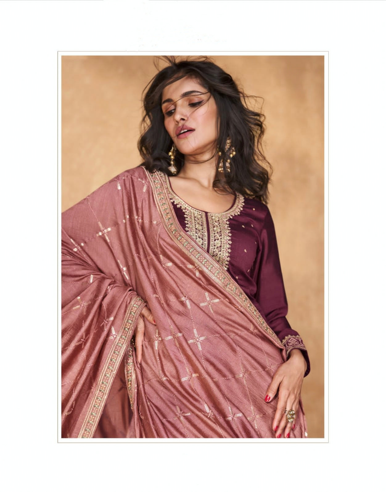 Aashirwad Gulkand Ameena Premium Silk Ready Made Suit D.No.9866