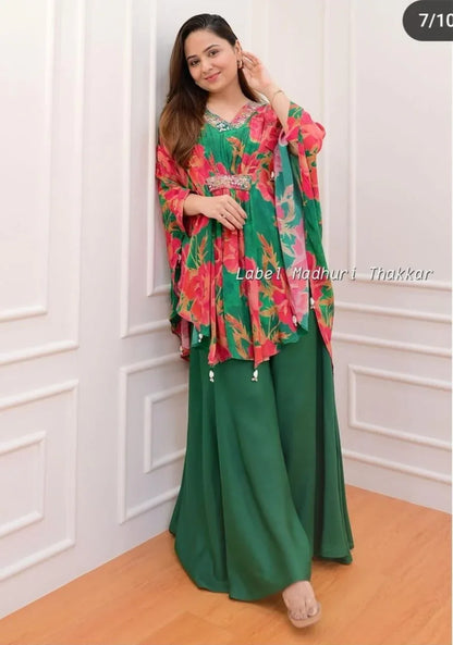 Beautiful Designer Boutique Kaftan Style Top With Paired Set