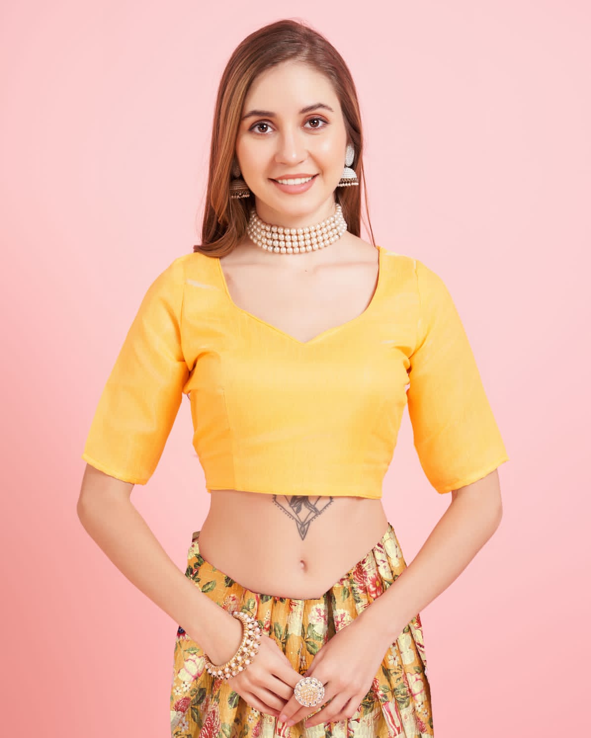 Beautiful Designer Floral Pattern Saree