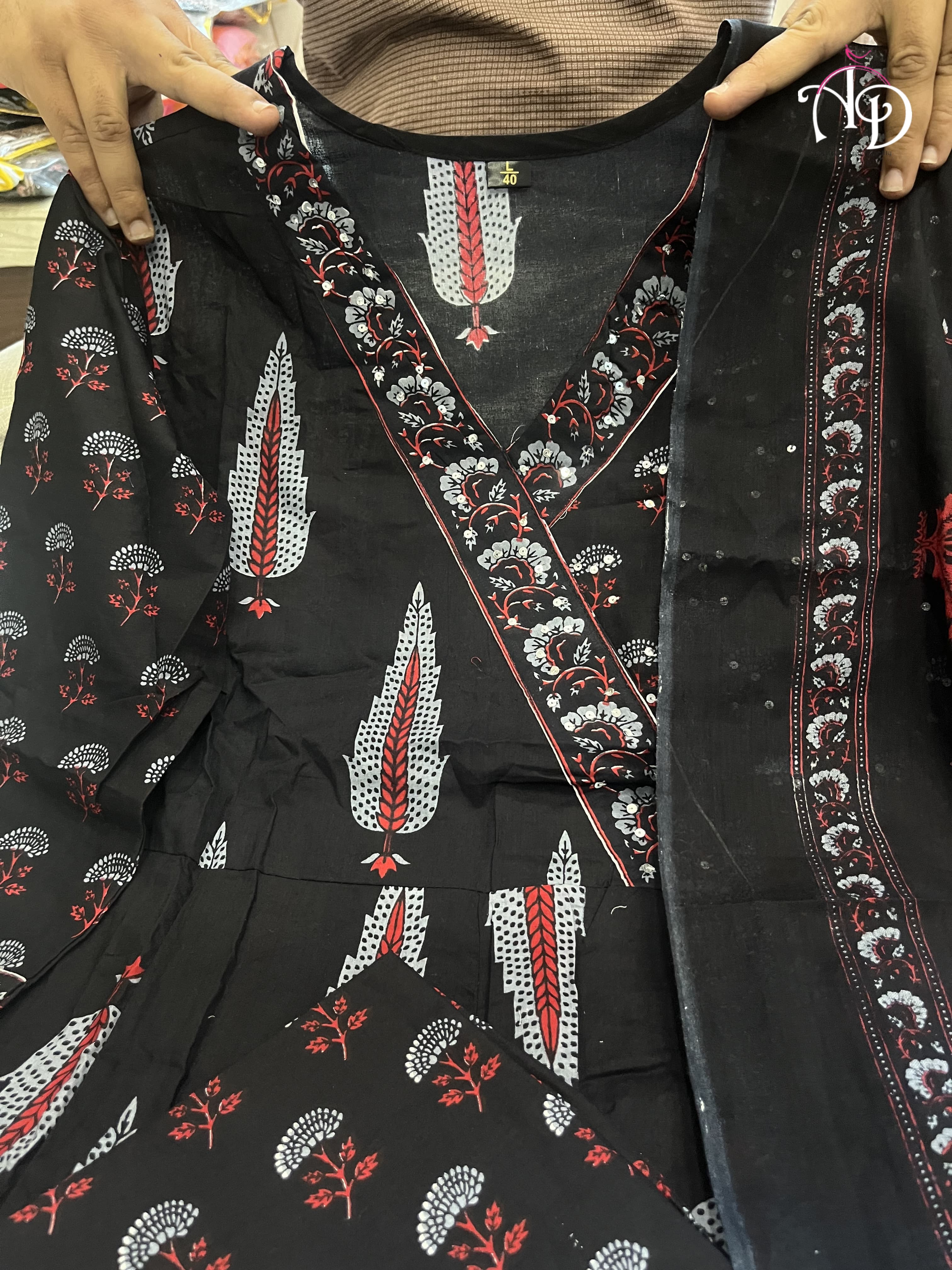 Beautiful Designer Party Wear Pure Cotton Salwar Suit