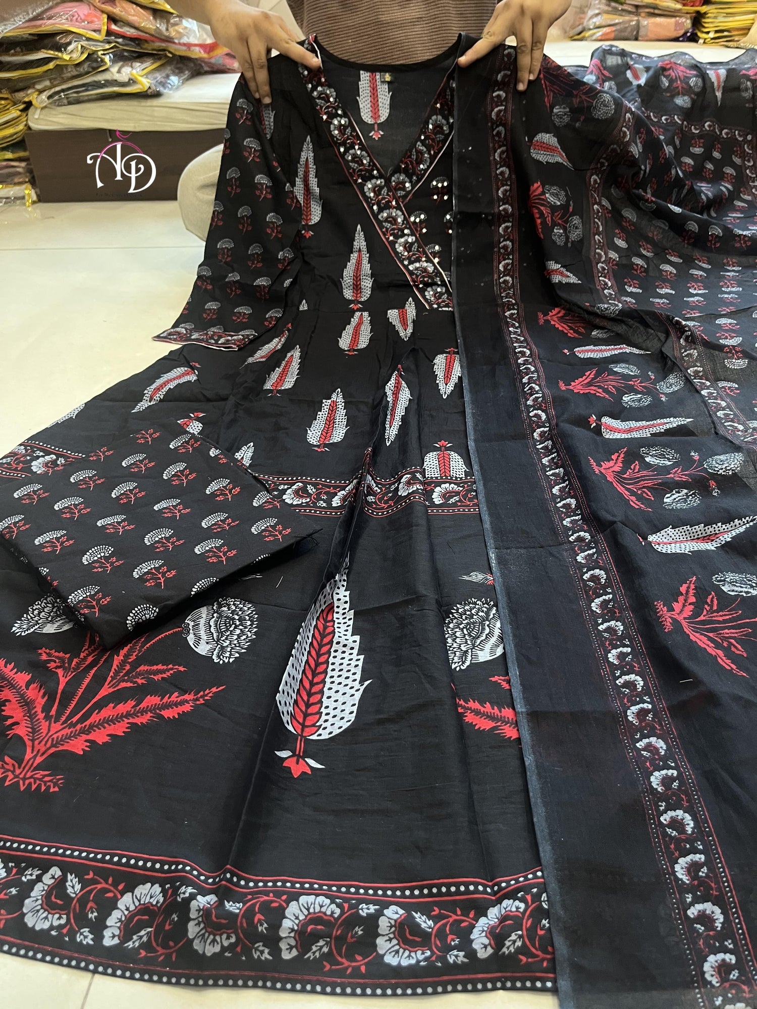 Beautiful Designer Party Wear Pure Cotton Salwar Suit