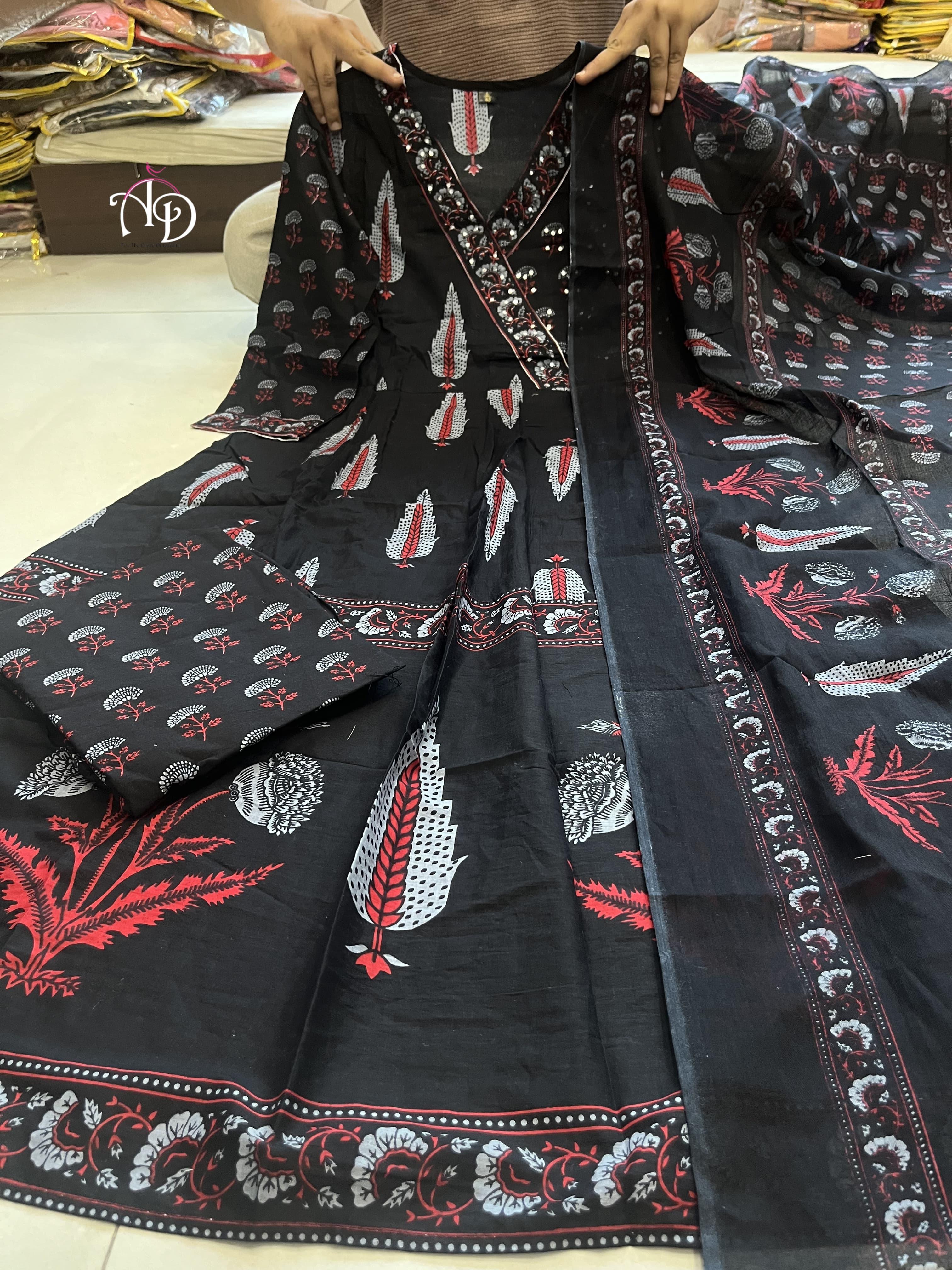 Beautiful Designer Party Wear Pure Cotton Salwar Suit