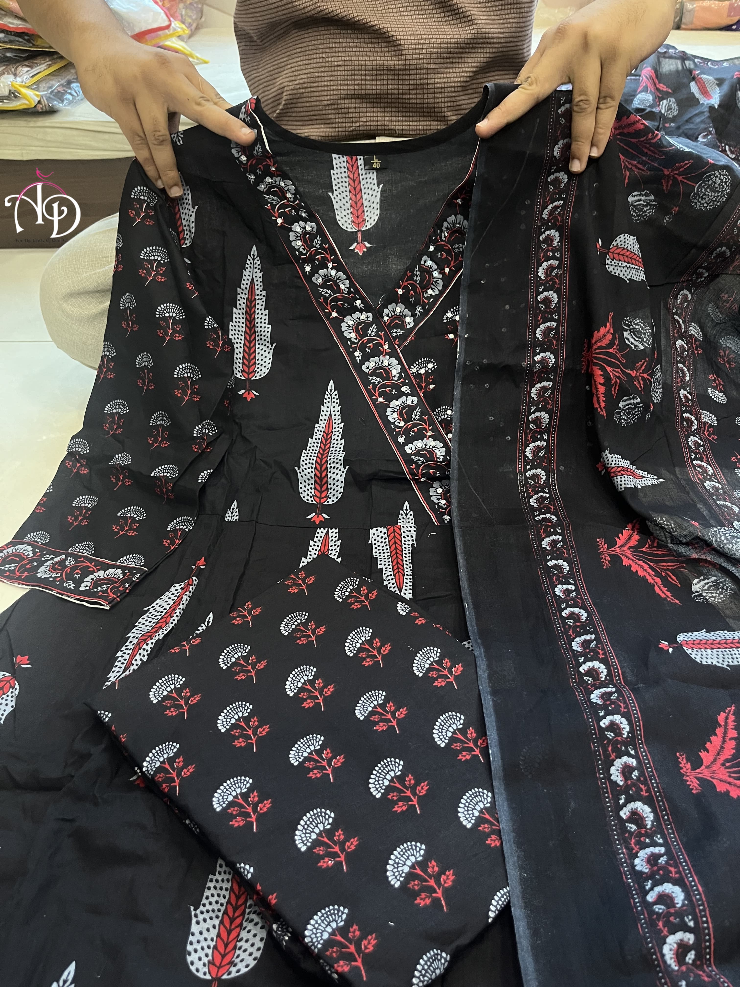 Beautiful Designer Party Wear Pure Cotton Salwar Suit