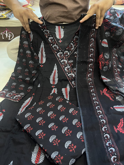 Beautiful Designer Party Wear Pure Cotton Salwar Suit